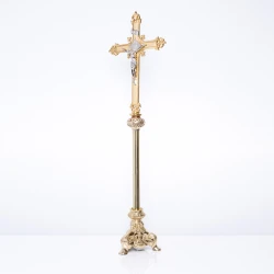 Krzyż ołtarzowy mosiężny 105 cm